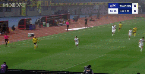 青岛西海岸vs云南玉昆0-0战平，阿齐兹垫射造险韩子龙错失良机