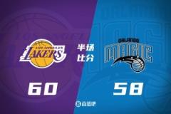 半場戰(zhàn)報(bào)：東契奇21分詹姆斯14+6班凱羅18分 湖人60-58領(lǐng)先魔術(shù)
