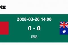国足主场世预赛与澳大利亚仅一战，0-0互交白卷