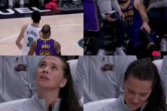 东契奇争球撞向灰熊美女助教，这是真的漂亮！