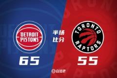 活塞四人上双杜伦沃尔特爆发 65-55领先猛龙