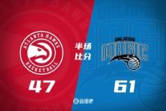 附加赛：魔术半场领先老鹰14分 班凯罗高效砍下9+6+6 特雷-杨低迷11中3