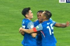 米内罗两射一传！第31分钟头球双响，申花3-0领先西海岸！