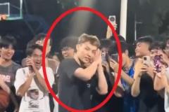 徐杰校园行单挑命中关键三分再秀“晚安安”庆祝